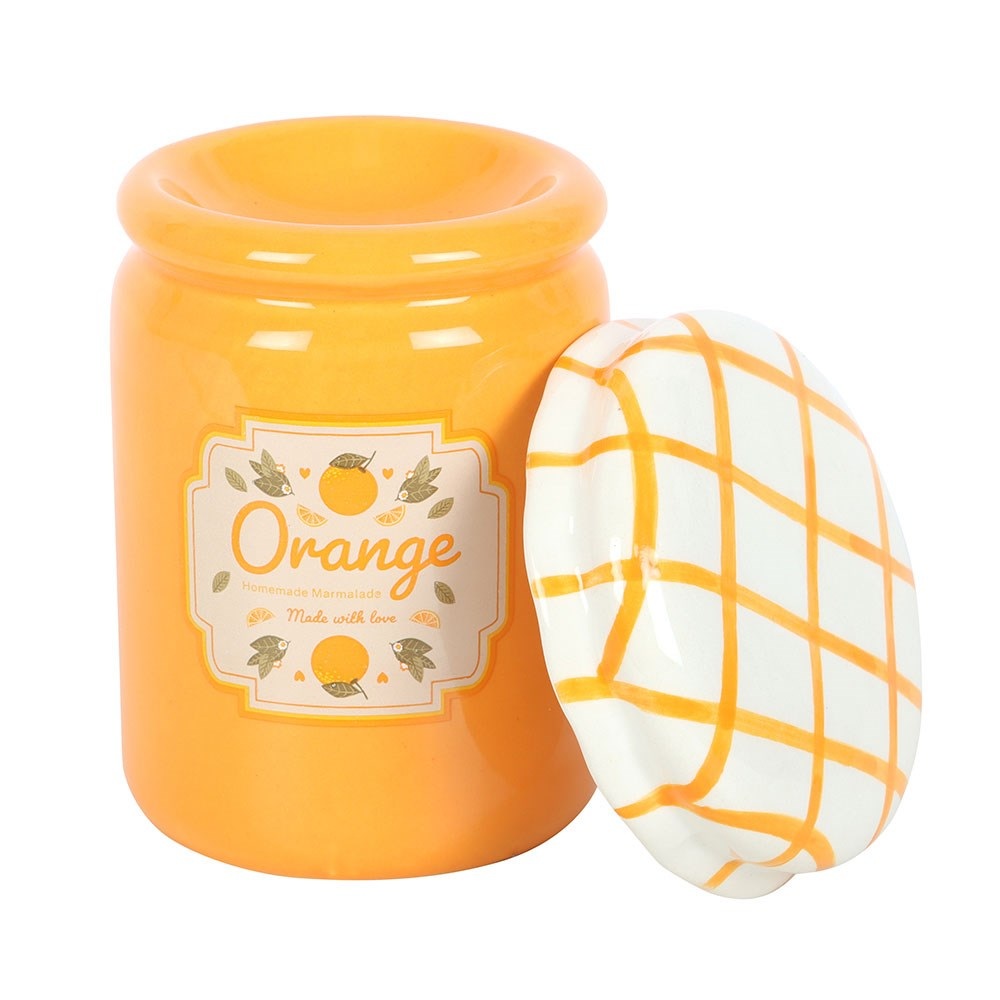 Something Different - Orange Marmalade Jar and Wax Warmer Oliebrander - Oranje